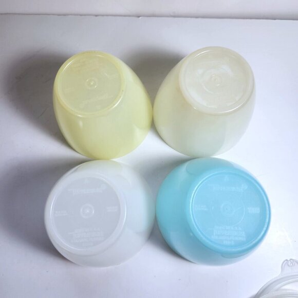 Tupperware Refrigerator Bowls with Lids Storage Container 148 Green Yellow White - Picture 8 of 8